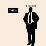 Custom Personalized Sign 9”x19”, Pine Wood/ Brown Stain