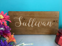 Wood Name Sign Custom Farmhouse Sign Wooden Last Name Signs Large Family Name Wedding Custom Farmhouse Rustic Wall Decor Carved Sign