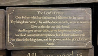 The Lords Prayer Sign Wood Wall Art Plaque Bible Verse Christian Wood Signs Scripture Home Decor Wood Engraved Wooden Wall Decor Signs