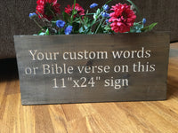 Custom Wood Signs for Home Decor, Wedding, Large Personalized Wooden Sign Bible Verse Christian Scripture Wall Art With Quotes Sayings